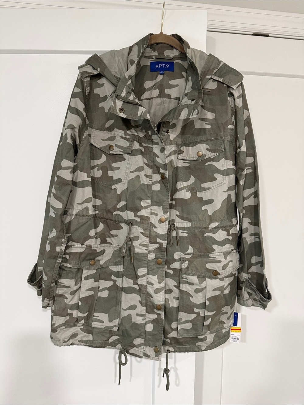 Apt. 9 Women's Camouflage Utility Anorak Jacket -